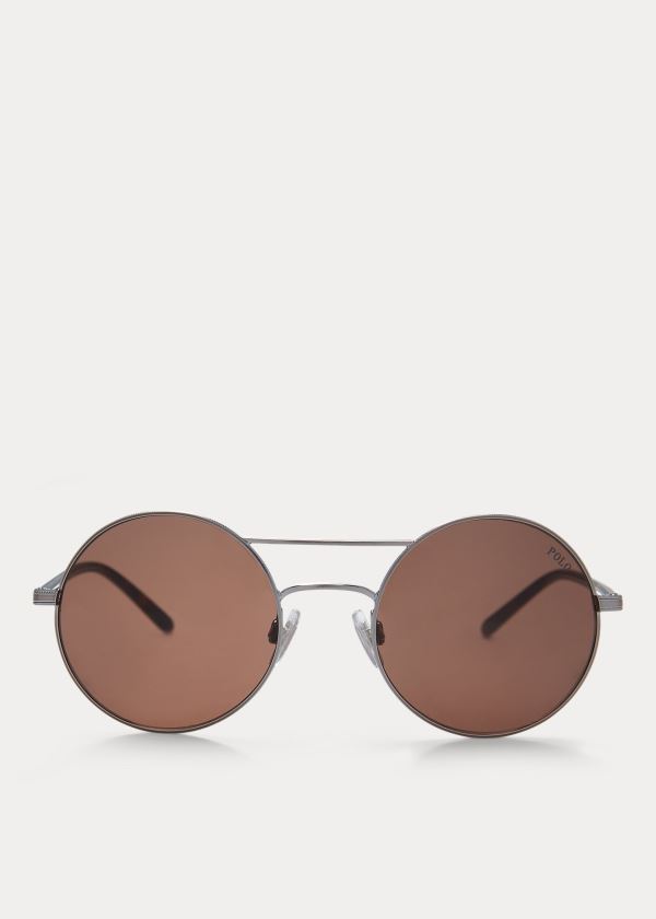 Gafas De Sol Polo Ralph Lauren Mujer Chocolate - Double-Bridge Round - MKPTH9038